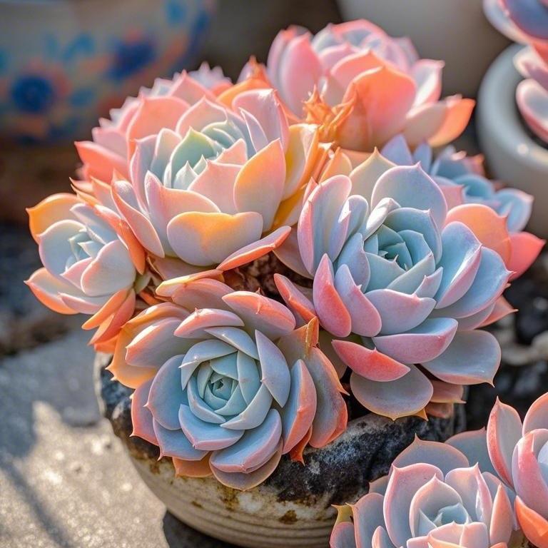 500Pcs Mixed-Color Mountain Rose Succulent Seeds Rare Blooming Succulents for Home & Garden Easy to Grow Drought-Resistant All Seasons