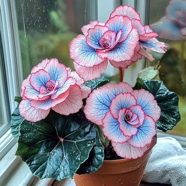Beautiful Begonia Blooms(Pink & Blue)
